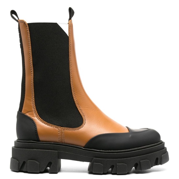 Ganni Shoes - Ganni mid calf Chelsea boots in tan US size 9